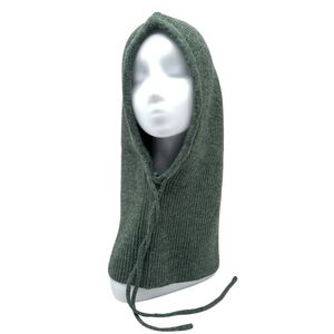 Bonnet cagoule à capuche en maille côtelée  avec  un cordon de serrage