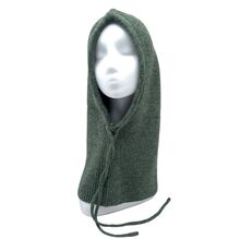 Bonnet cagoule à capuche en maille côtelée  avec  un cordon de serrage