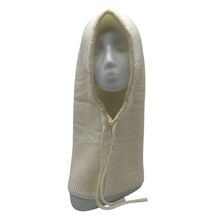 Bonnet cagoule à capuche en maille côtelée  avec  un cordon de serrage