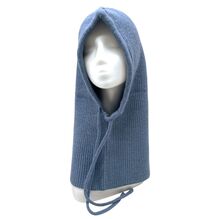 Bonnet cagoule à capuche en maille côtelée  avec  un cordon de serrage