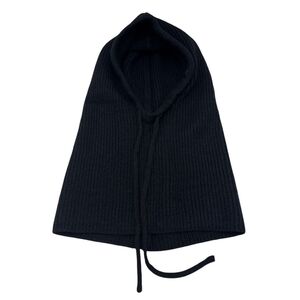 Bonnet cagoule à capuche en maille côtelée  avec  un cordon de serrage