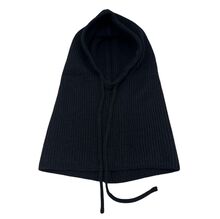 Bonnet cagoule à capuche en maille côtelée  avec  un cordon de serrage