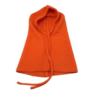 Bonnet cagoule à capuche en maille côtelée  avec  un cordon de serrage