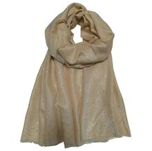 Foulard uni doux parsemé avec des paillettes dorées - 3 pièces
