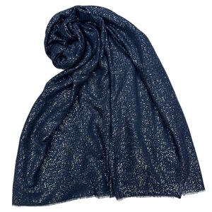 Foulard uni doux parsemé avec des paillettes dorées - 3 pièces