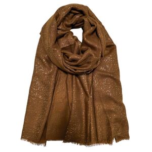 Foulard uni doux parsemé avec des paillettes dorées - 3 pièces