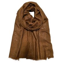 Foulard uni doux parsemé avec des paillettes dorées - 3 pièces