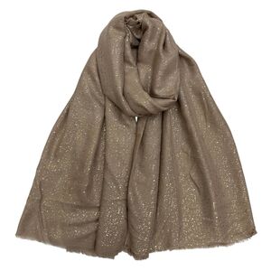 Foulard uni doux parsemé avec des paillettes dorées - 3 pièces