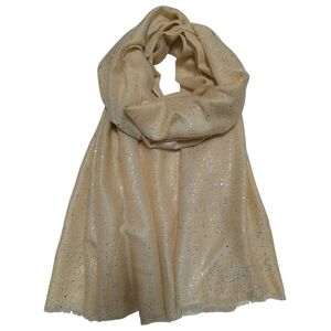 Foulard uni doux parsemé avec des paillettes dorées - 12 pièces
