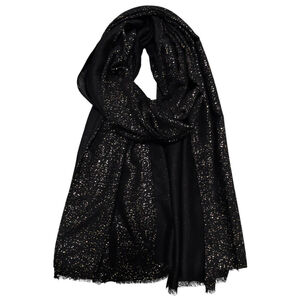 Foulard uni doux parsemé avec des paillettes dorées - 12 pièces