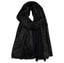 Foulard uni doux parsemé avec des paillettes dorées - 12 pièces