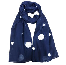 Écharpe en gros pois coloré sur un fond coloré