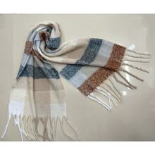 Écharpe acrylique et laine paré d'un imprimé à carreaux