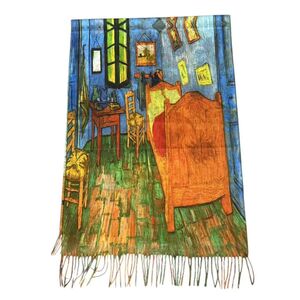 Écharpe Van Gogh réversible "La Chambre à Arles" & "Les Tournesols"