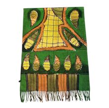 Écharpe double face à motif abstrait dans de belles couleurs