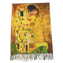 Écharpe réversible Gustave Klimt "Le Baiser" & "L'Arbre de Vie"