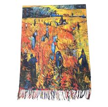 Écharpe réversible Kandinsky "Cercles Concentriques" & Van Gogh "La Vigne rouge"