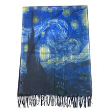 Écharpe réversible Vincent Van Gogh "Nuit étoilée sur le Rhône" & "La Nuit étoilée"