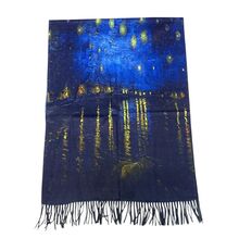 Écharpe réversible Vincent Van Gogh "Nuit étoilée sur le Rhône" & "La Nuit étoilée"