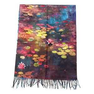 Écharpe réversible de Claude Monet Nénuphars colorés & "Les Nymphéas"