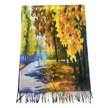 Écharpe réversible Van Gogh "Champ de blé aux corbeaux" & Allée Automnale