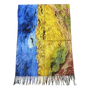 Écharpe réversible Van Gogh "Champ de blé aux corbeaux" & Allée Automnale