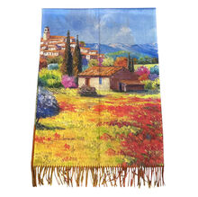 Écharpe réversible Vincent Van Gogh Tournesols & Paysage provençal