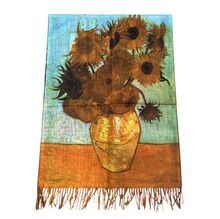 Écharpe réversible Vincent Van Gogh Tournesols & Paysage provençal