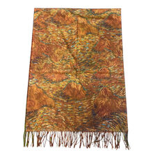 Écharpe réversible de Klimt "Portrait d'Adele Bloch-Bauer I"& Champs de blé