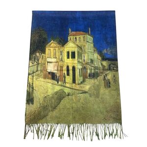 Écharpe réversible Vincent van Gogh "La Maison Jaune" & "L'Église d'Auvers"