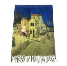 Écharpe réversible Vincent van Gogh "La Maison Jaune" & "L'Église d'Auvers"