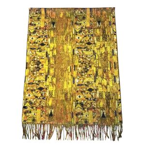 Écharpe réversible Gustave Klimt "Le Baiser" & motifs abstraits