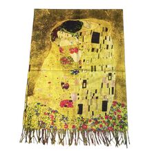 Écharpe réversible Gustave Klimt "Le Baiser" & motifs abstraits