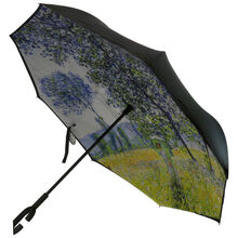 Parapluie inversé au peintre claude monet sous les peupliers, effet de soleil