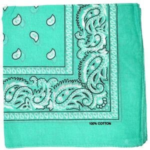 Bandana foulard 100% Coton qualité premium imprimé paisley couleur au choix