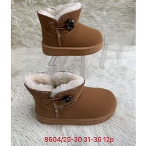 Bottines à doublure fourrée avec bouton décoratif pour enfant 25 à 30