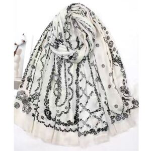 Écharpe automne patchwork aux 4 motifs géométriques - 3 pièces