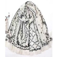 Écharpe automne patchwork aux 4 motifs géométriques - 3 pièces