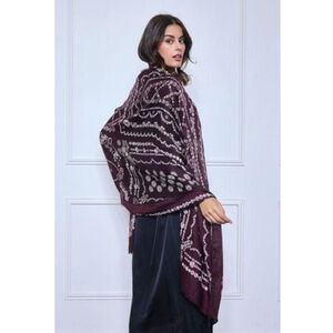 Écharpe automne patchwork aux 4 motifs géométriques - 3 pièces