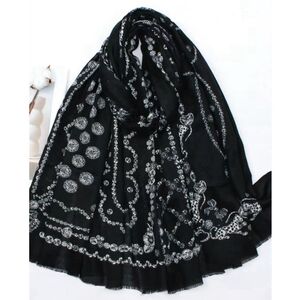 Écharpe automne patchwork aux 4 motifs géométriques - 3 pièces