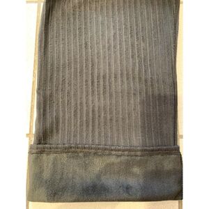 Pantalon large à doublure polaire motif côtelé vertical en grande taille