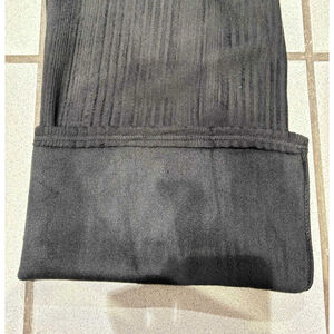 Pantalon large côtelé doublé polaire à taille élastique pour femme