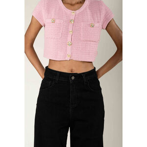 Jean stretch coupe droite et large en denim avec des effets délavés