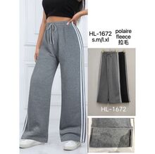 Pantalon de jogging  large doublé polaire avec deux bandes latérales
