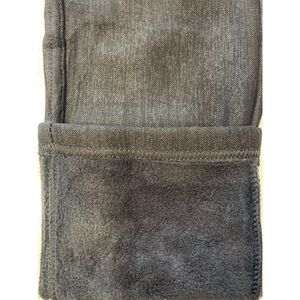 Pantalon jean doublé polaire avec coupe ajustée et taille haute