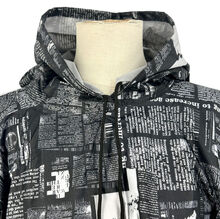 Poncho de pluie unisexe en polyester imprimé Journal