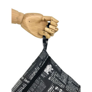 Poncho de pluie unisexe en polyester imprimé Journal