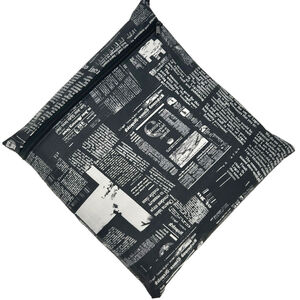 Poncho de pluie unisexe en polyester imprimé Journal