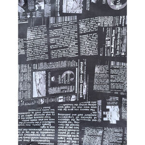 Poncho de pluie unisexe en polyester imprimé Journal