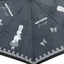 Parapluie Bretagne au motifs traditionnels bigoudène et papillons
